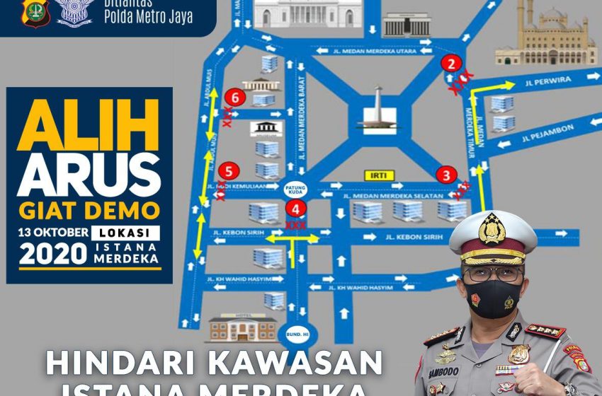  Pengalihan Arus Lalu Lintas 13 Oktober 2020